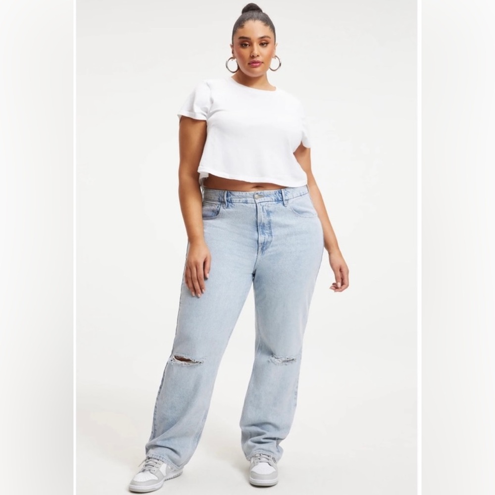 Good American GOOD '90S JEANS Indigo161. Size 14/32 17" waist & 31.25" inseam